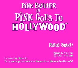 Pink Goes to Hollywood screenshot 3 for Super Nintendo
